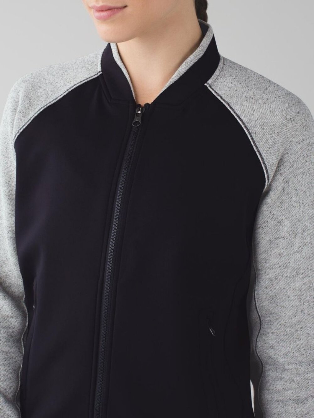Lululemon Var-City Lightweight Bomber Jacket In Black / Heathered Black - Picture 3 of 11
